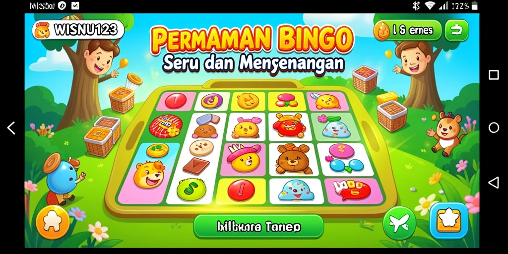 Tampilan gameplay menarik dalam WISNU123 Bingo.